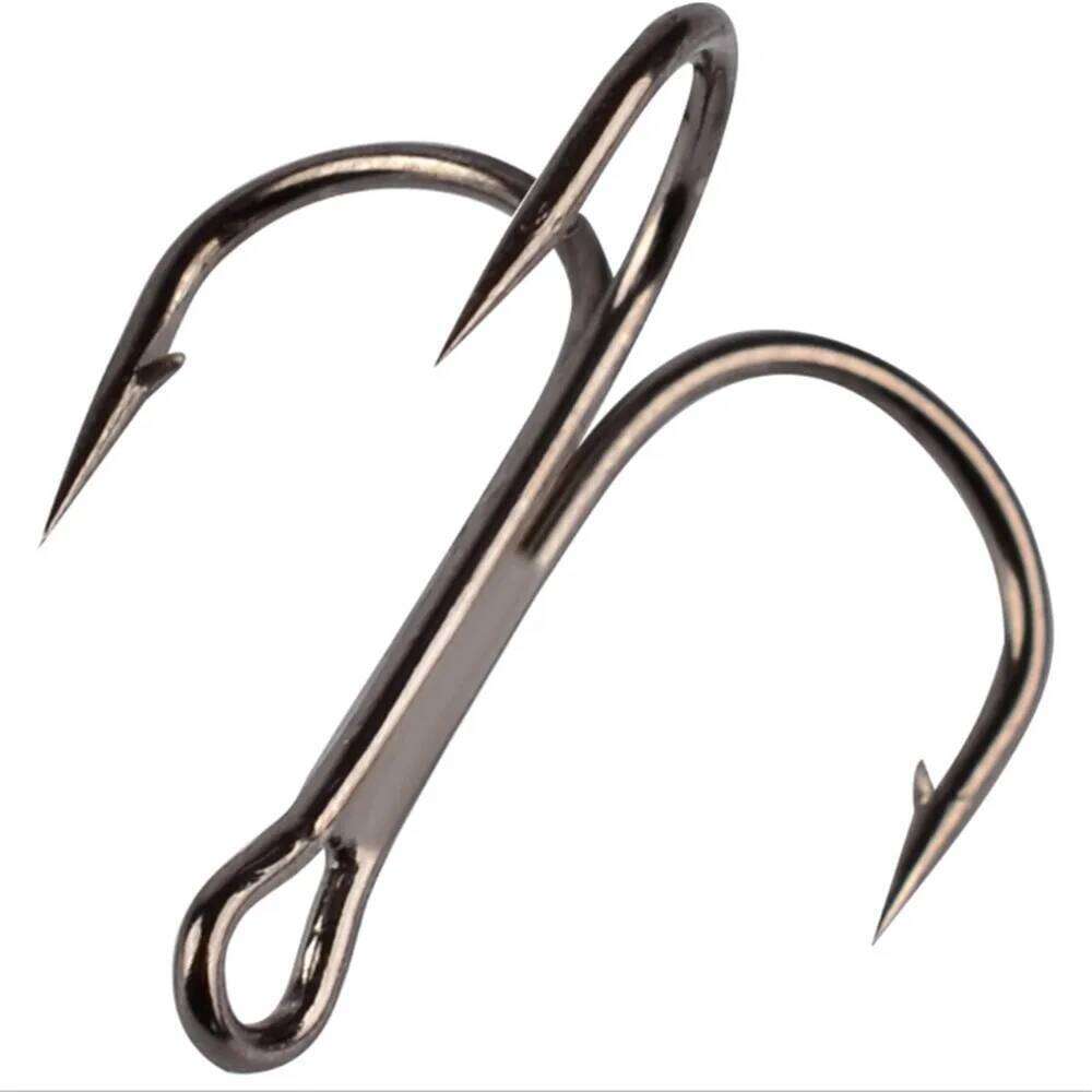 FISHINAPOT 10pcs/Set Super Sharp Treble hooks 2#/4#/ 6#/8# /10# High Carbon Steel Overturned Hooks Fishing Tackle Z260228