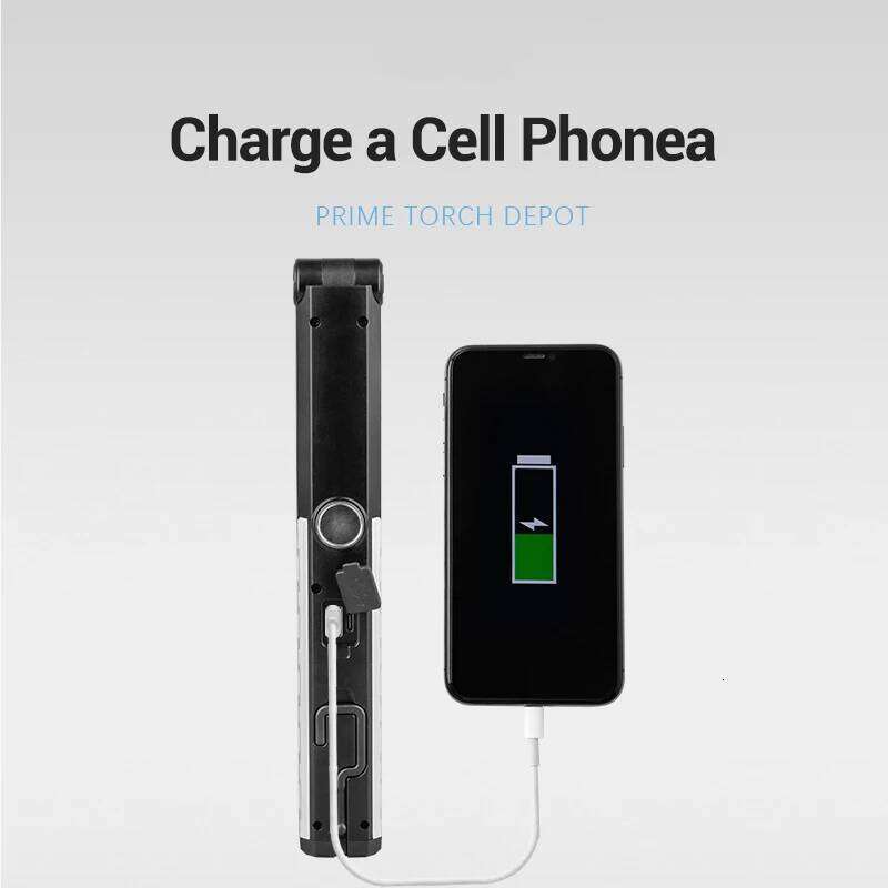 Multifunctional Portable LED 4 Light Modes Flashlight With Magnetic And Hook Outdoor Camping Emergency Work Lamp S260302