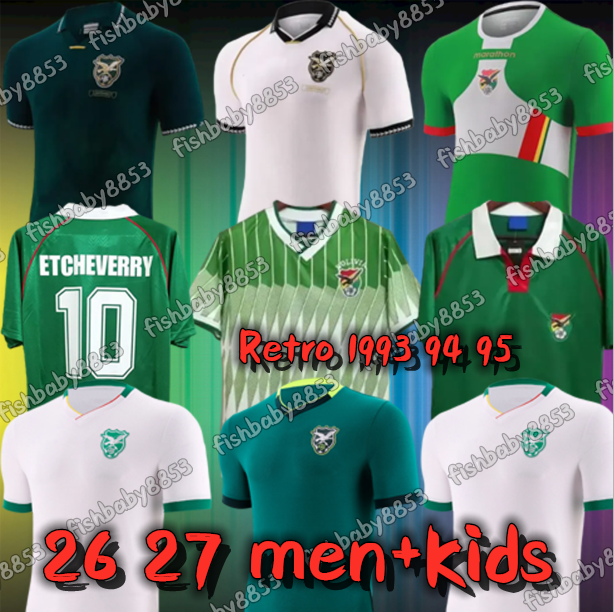 New 26 27 BOLIVIA Soccer Jerseys 1993 1994 1995 Retro home away Sport Club retro Mens classic #10 ETCHEVERRY 2026 2027 mens kids kit socks full sets football shirts