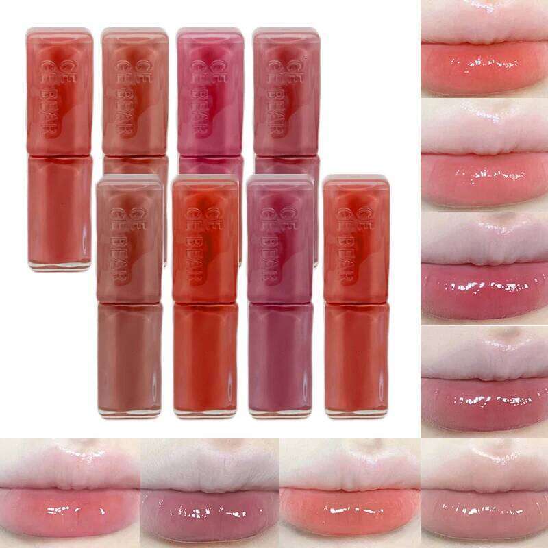 Gege Bear Mirror Gloss Lipstick Ice-Translucent Water-Gloss Finish, Plumping and Hydrating H260302