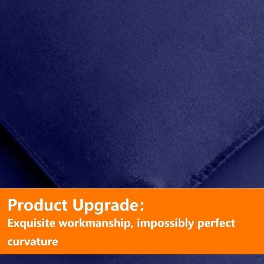 Navy Full Size Comforter Set - 7 Pieces Bed in a Bag Bedding with All Season Soft Quilted Warm Fluffy Reversible Includes Flat W260302