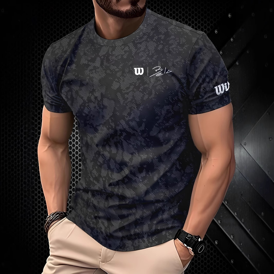 2026 Luxury Brand Designer Clothing 2025 New Summer Casual Men's Short-Sleeve T-Shirt With Digital 3D Print, Versatile Round Neck, European Size
