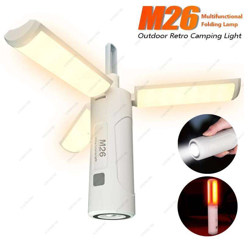 3500MaH Outdoor Tent Camping Light Foldable Travel Lanterns USB Rechargeable for Student Dormitory Emergency Lighting Flashlight S260302