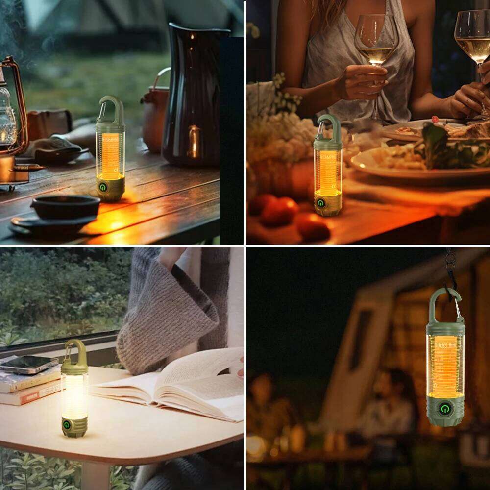 Rechargeable LED Camping Lantern Flashlight USB Charging Waterproof Light Outdoor Hiking Night Hanging Lamp Travel S260302