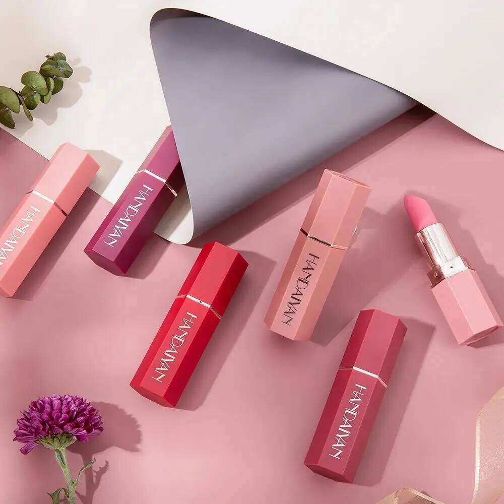 Moisturizing Matte Lipstick 6 Shades Long Lasting Non Transfer Nude Lip Gloss HANDAIYAN Cosmetics For Ladies H260302