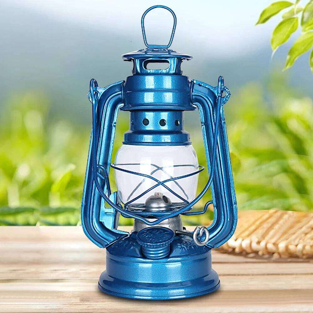 Vintage Fuel Lanterns Metal Kerosene Oil Burning Lantern with Handle for Camping Home Patio S260302