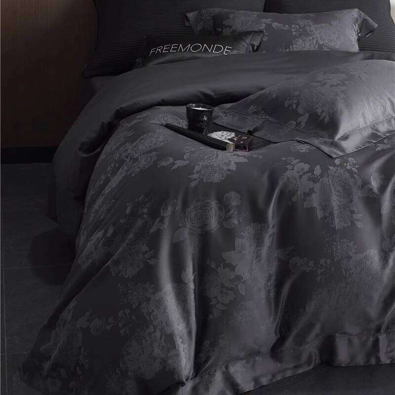 cotton four-piece set of jacquard quilt cover, bed sheet villa luxury high-end bedding W260302