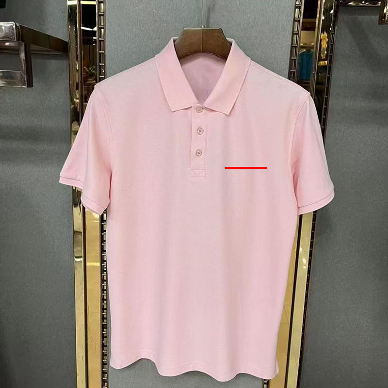 Men's T-shirt designer black and white short sleeved high-end high-quality embroidered letter pattern 100% pure cotton POLO shirt business polo shirt