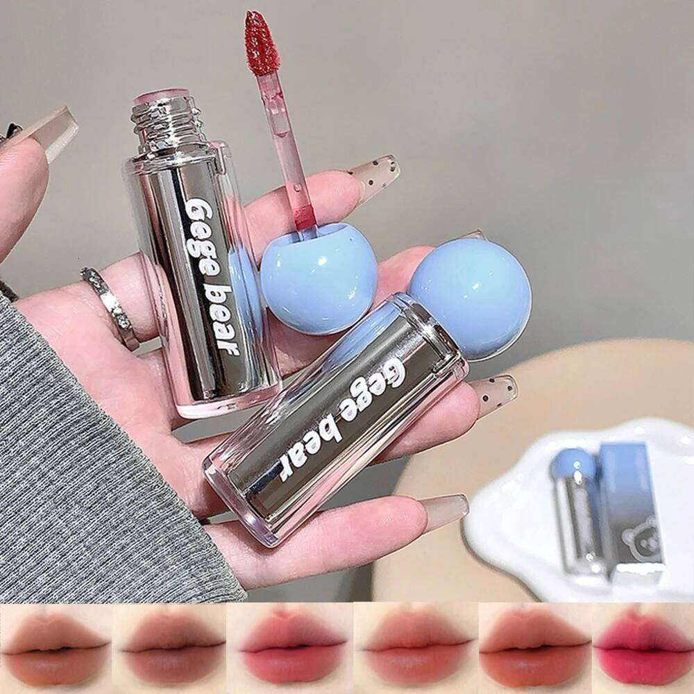 Gege Bear Clay, Long-Lasting, Non-Stick Cup, Highly Pigmented Velvet Matte Lip Color for Fall & Winter H260302