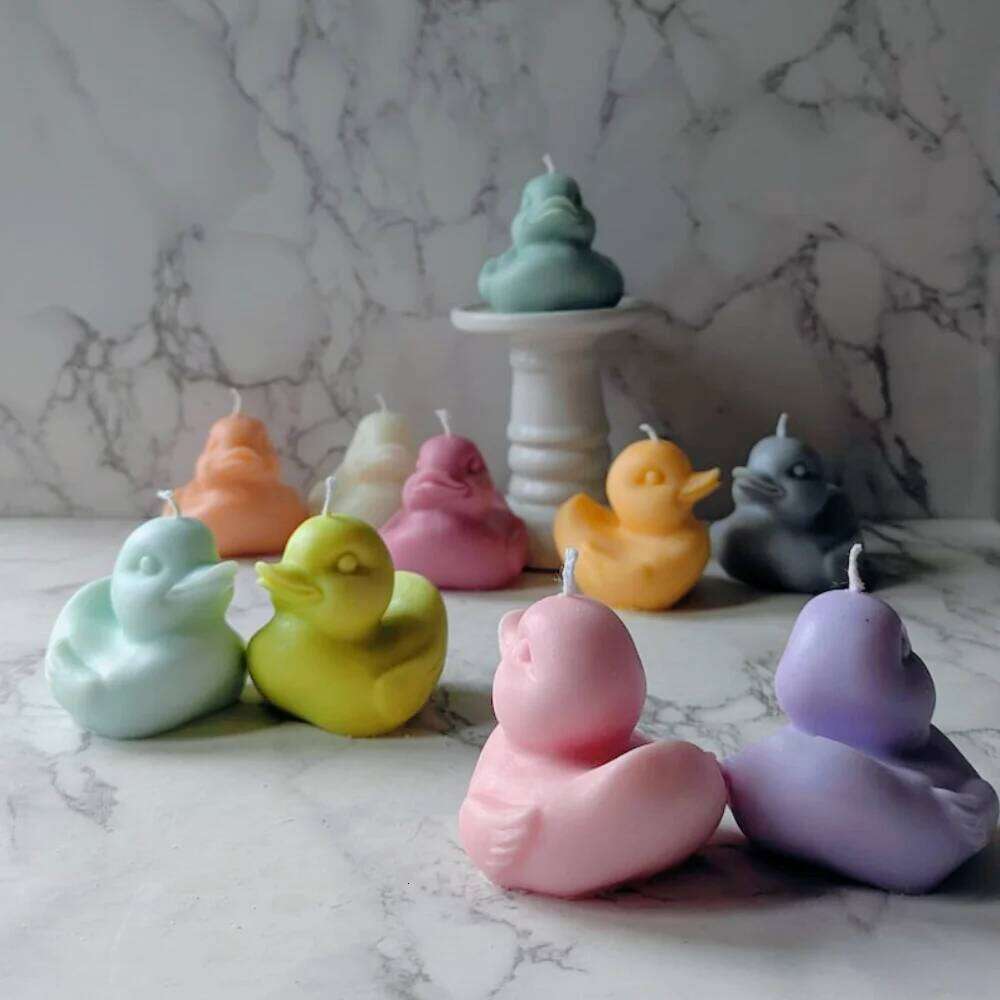 Smooth Duck Scented Candle Silicone Mold, 3D Sitting Animal Resin Mold DIY, Ceramic Gypsum Clay Making Tool, Craft Gifts, Home Decoration W260303