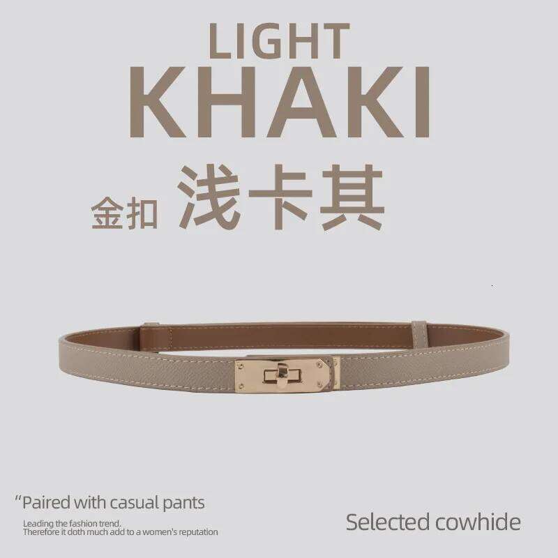 Women's Genuine Leather Thin - Elegant Slim Belt for Dresses, High Waisted Pants | Fashion Decorative Waist Chain S260228