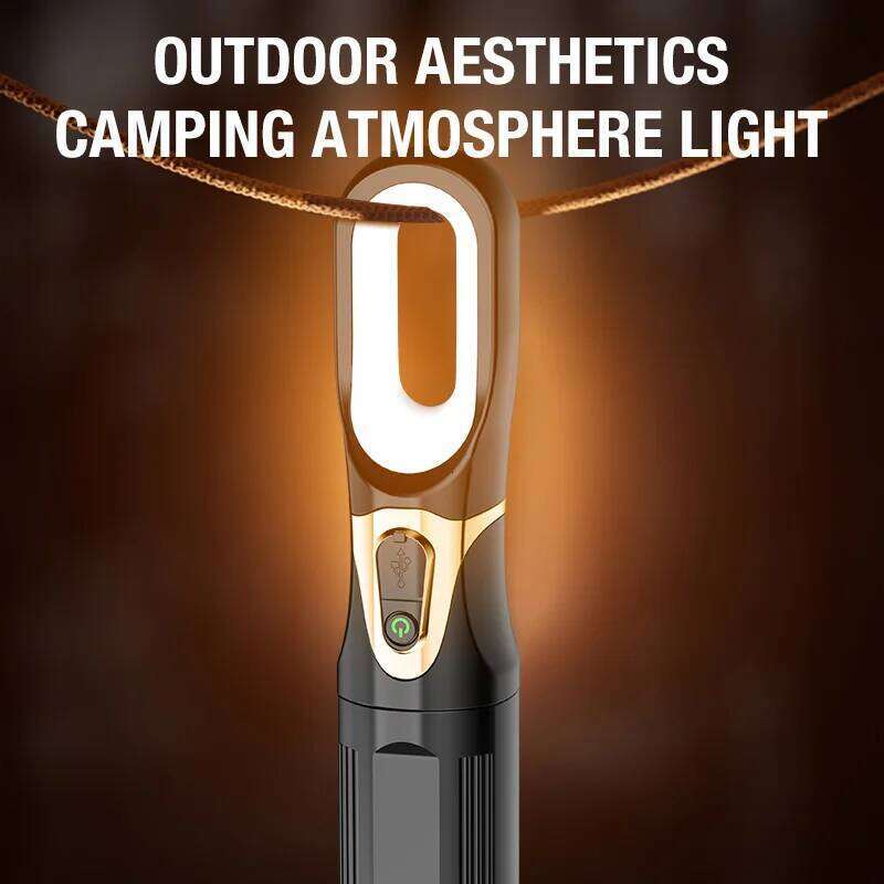 Dual-light LED can switch camping lights flashlight modes at will, and support TYPE-C charging. S260302