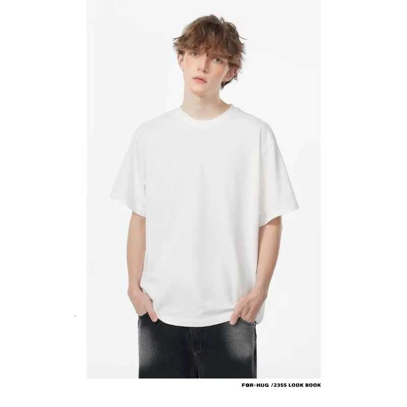 T-shirt 2025 Men American Heavy Cotton Loose Crew Neck Ins Fashion Casual Unisex TopT260303
