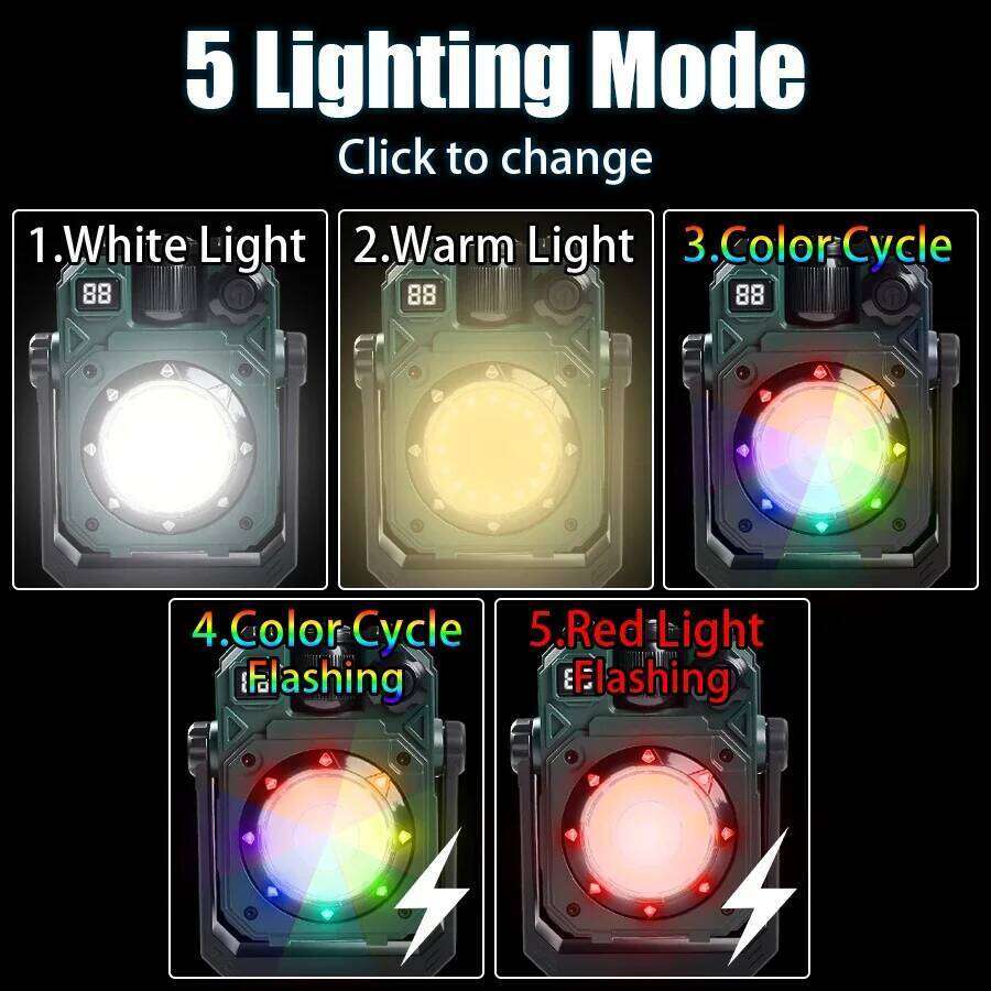 LED Mini Keychain XPE Pocket Work Light COB USB Rechargeable Emergency Flashlight for Outdoor Camping Fishing S260302