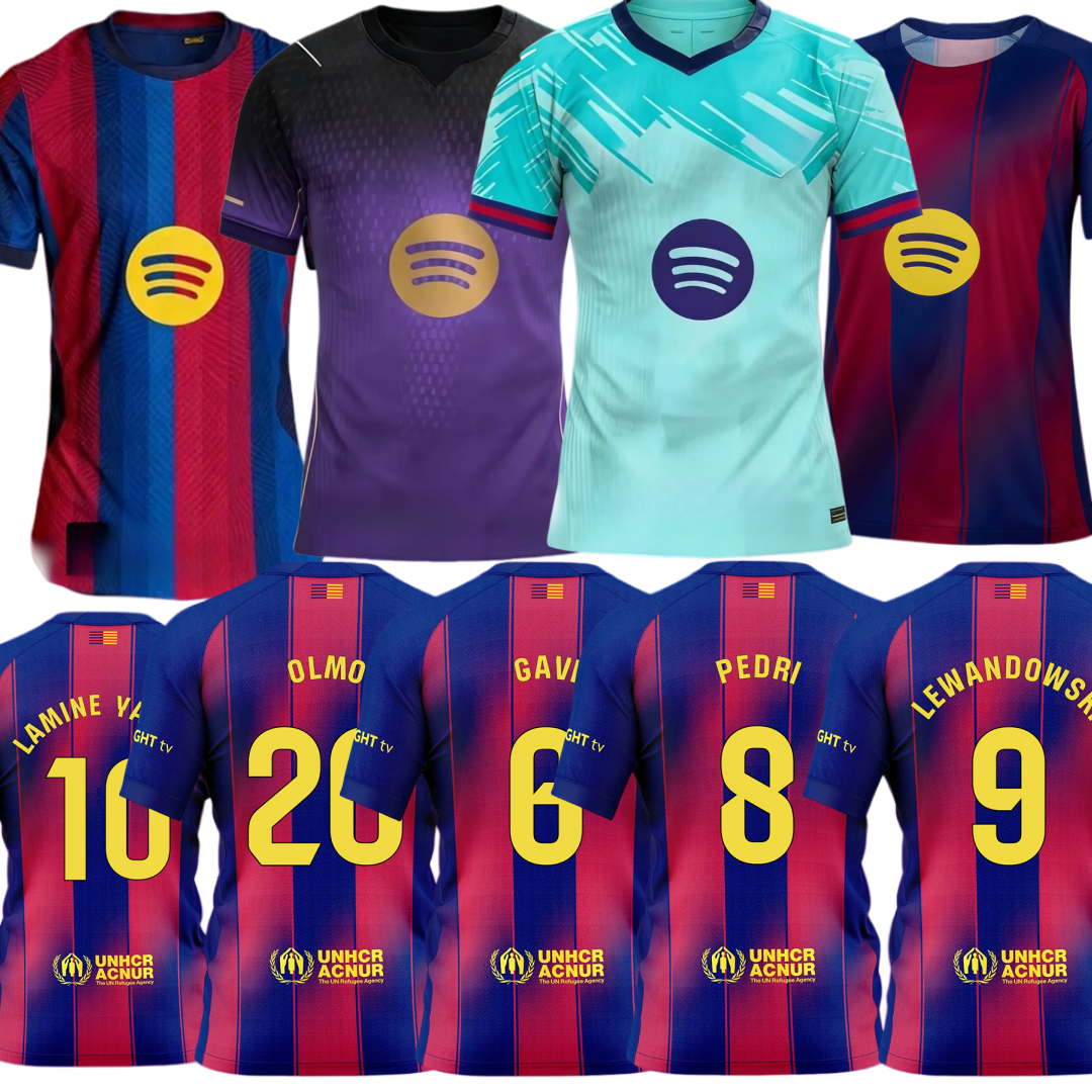 26 27 Barcelona LAMINE YAMAL Lewandowski Soccer JerseyS GAVI Raphinha FERRAN 2026 2027 Football Shirt Set F. DE JONG Men