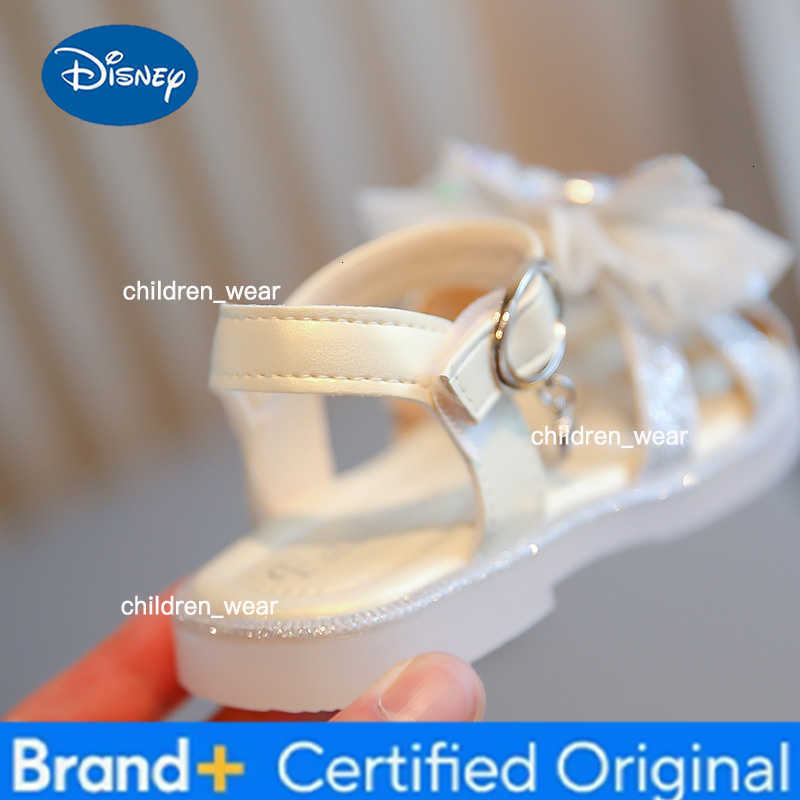 Disney Childrens Rhinestone Bowite Sandals Korean Girls Princess Performance Single Shoes Cute Kids Fashion Wedding Flat Shoes I10305 H260303