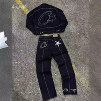 Designer Jackets Mens Jackets Embroidered Five Pointed Star Denim Shorts High Street Loose Casual Shorts Denim trouser jacket suit baggy jeans jacket short suits e5