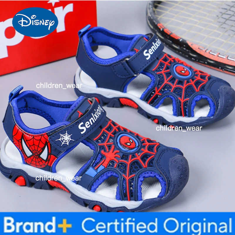 Disney Breathable Sport Sandals Summer Cartoon Spiderman Sandals for Boys Casual Beach Shoe Soft Sole Kids Shoes H260303