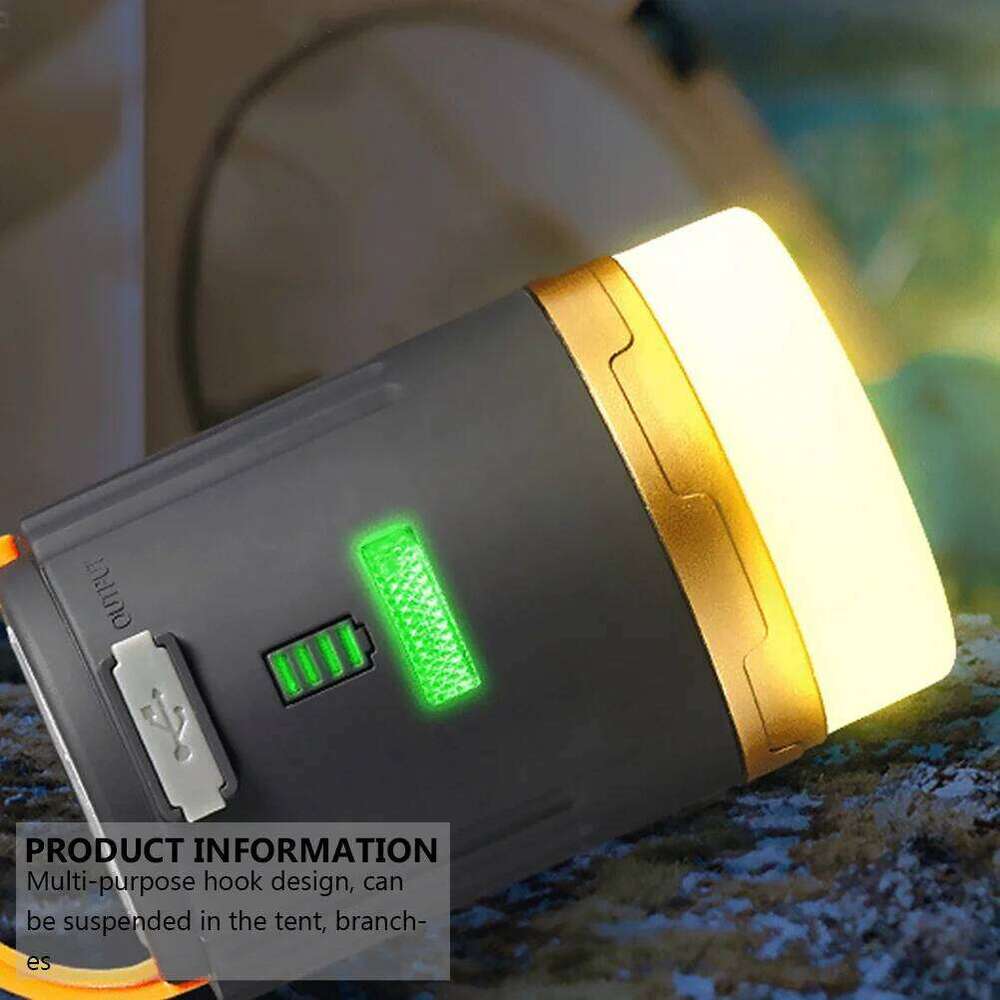 1 Set Led Tent Light Rechargeable Waterproof Camping Lamp Magnetic Hook Usb Portable Outdoor Travel Lighting Emergency S260302