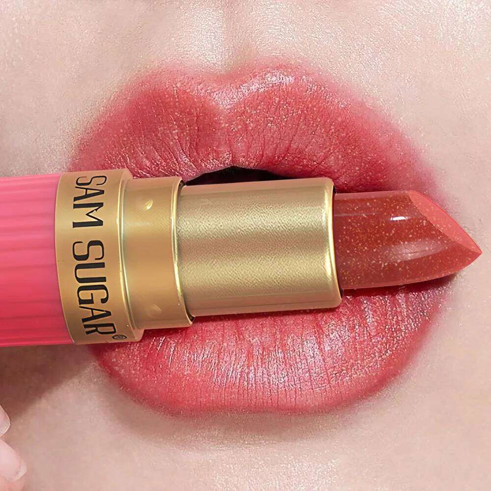 Pink Brown Metallic Glitter Lipstick Long Lasting Waterproof Shimmery Pearl Sparkling Lip Gloss Luxury Makeup H260302