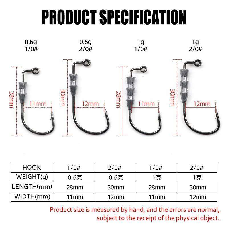 20/40PCS Hover strolling 0.6g 1g Head Hooks jigging High Carbon Steel Aberdeen Jig small fishing hook Bass Trout Z260228