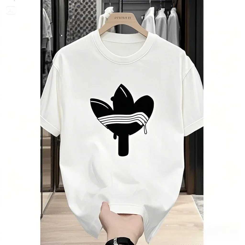 T-shirt 2026 Summer Luxury Brand Personalized Print Y2K Style Unisex Cotton Short-Sleeved TopT260303