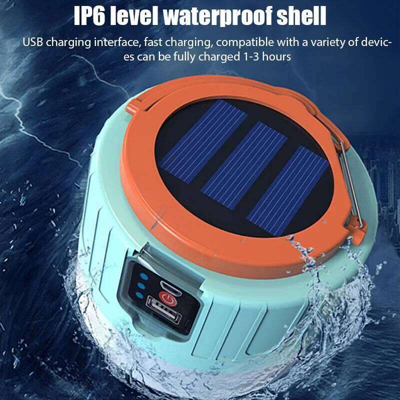 1000W Solar LED Camping Light Waterproof USB Rechargeable For Outdoor Tent Lamp Portable Lanterns Emergency Lights BBQ Hiking S260302