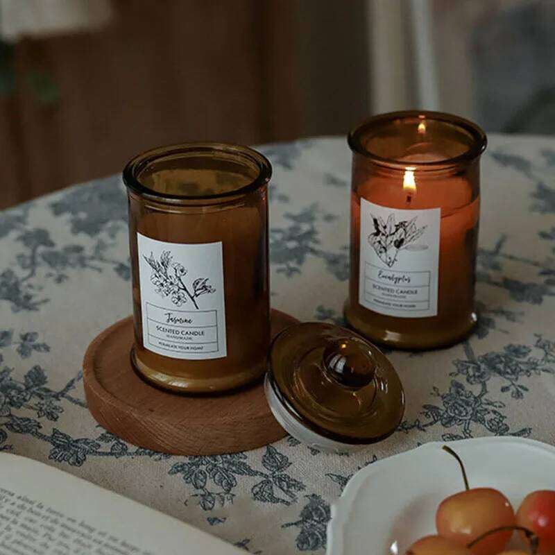 Set Of 8 Empty Glass Jar W/ Lid For Candles Sample Container Apothecary Jars DIY Gift Candle Tins Making Supplies W260303