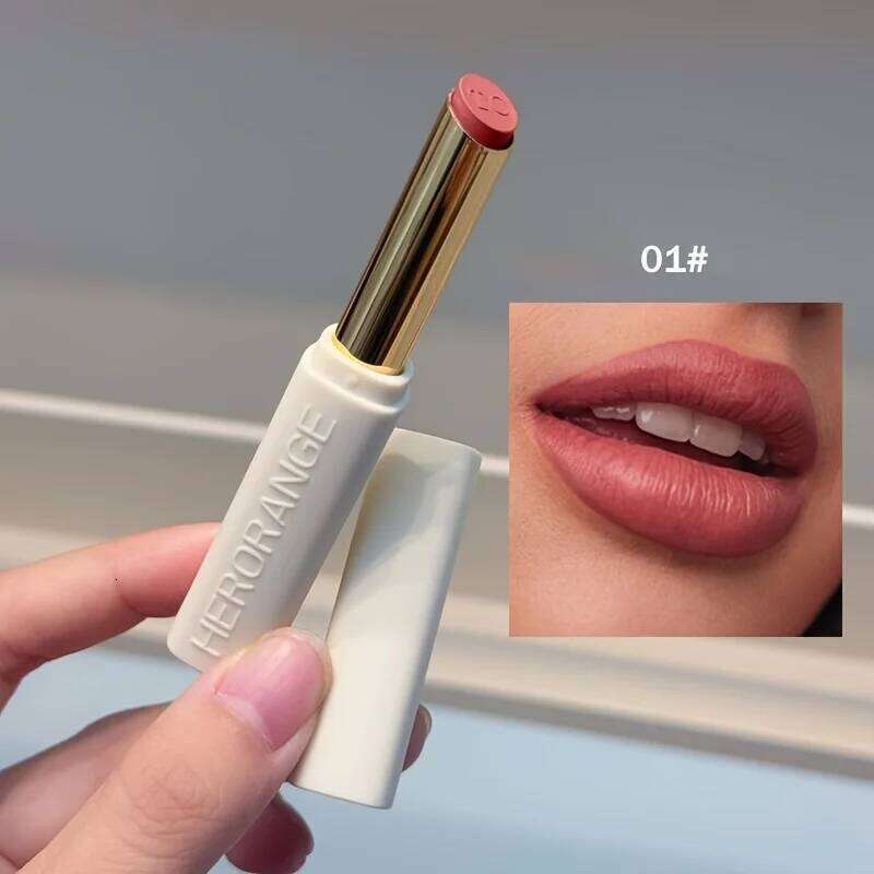 Herorange Matte Lipstick Easy to Apply Plumping Non-Sticky Non-Transferable Long-Lasting Waterproof Women's Lip Gloss Cosmetics H260302