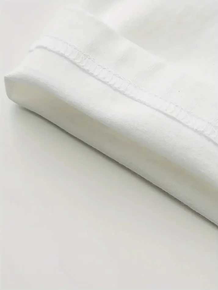 T-shirt Luxurious Summer 100% Pure Cotton Printed Round Neck Lightweight Loose Unique Fashion TopT260303