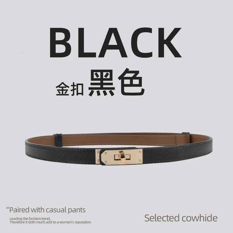 Women's Genuine Leather Thin - Elegant Slim Belt for Dresses, High Waisted Pants | Fashion Decorative Waist Chain S260228