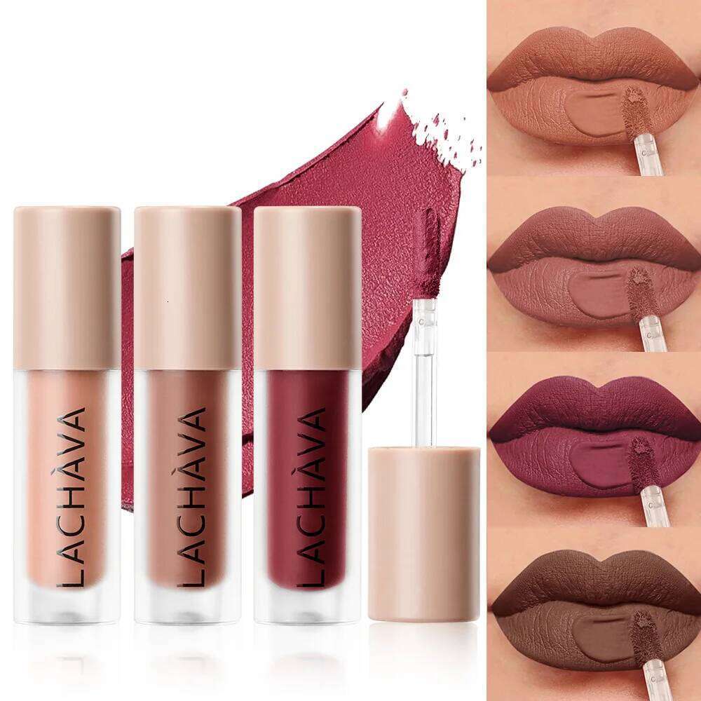 LACHAVA Matte Liquid Lip Mousse - 10 Nude Shades, Waterproof, Transfer-Proof & Non-Drying, Velvet Lipstick with Long Lasting Wea H260302