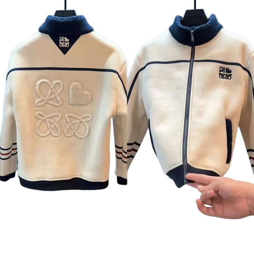 Original Clothing Stand Collar Men's Jackets Striped Casual Outerwear Coat for Autumn Winter Black and White Designer Tops Daily Outfit - view 6