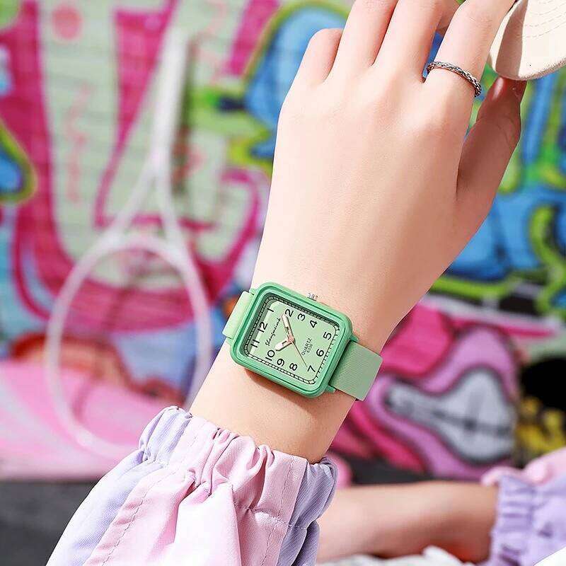 Fashion Rectangle Dial Ladies Quartz Watch Silicone Strap Womens Wristwatch Reloj Mujer Girls Clock Gift XJ260303