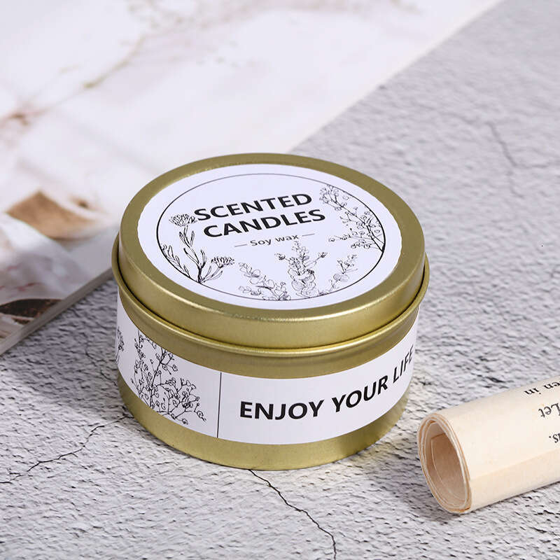 Creative Tinplate Aromatherapy Home Soy Wax Tin Can Gift SPA Essential Oil Candle Fragrance W260303