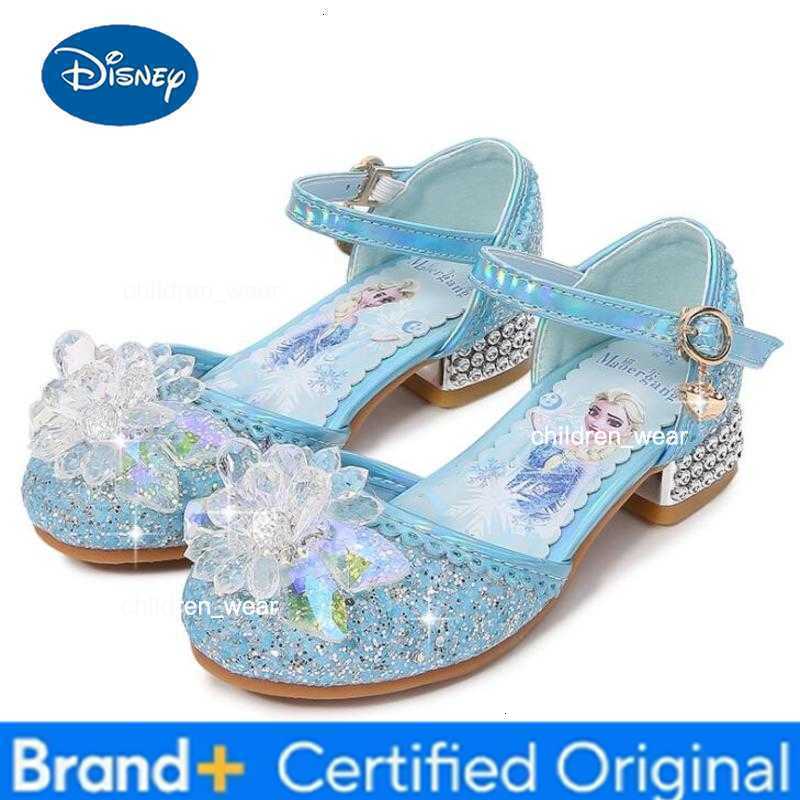 Disney childrens high heel princess party shoes summer new girls sandals baby childrens shoes little girl crystal shoes H260303