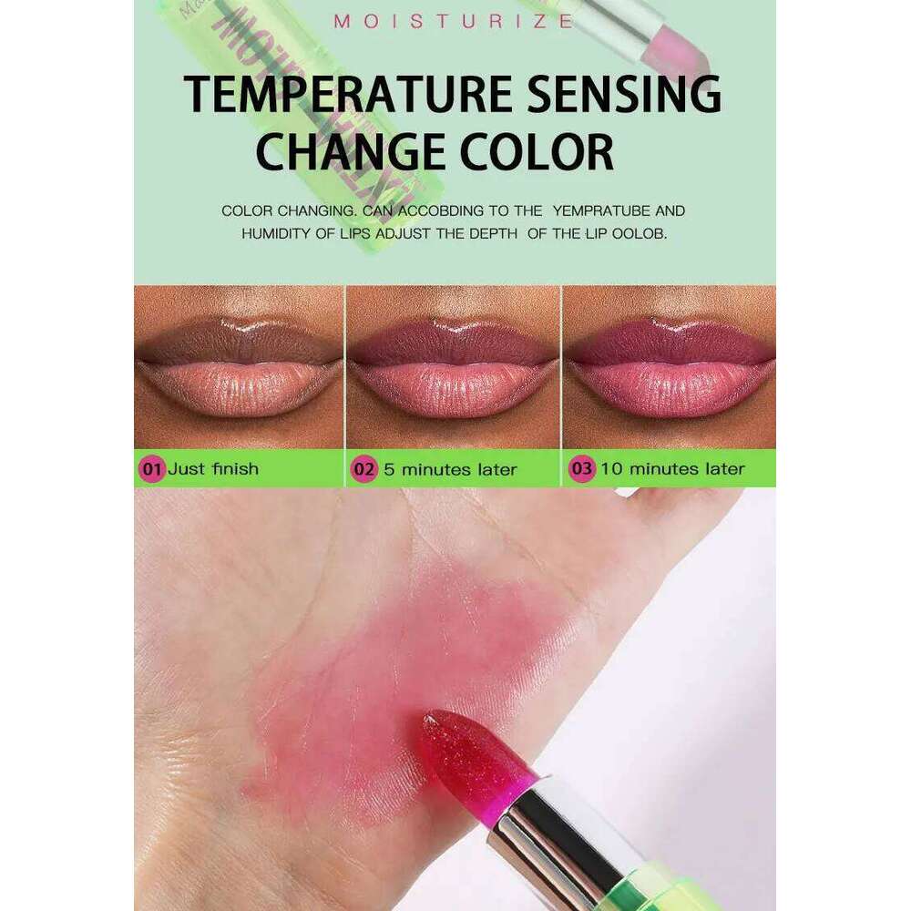 Color-changing lipstick not fade or stick to the cup providing long-lasting moisture and preventing water from changing H260302