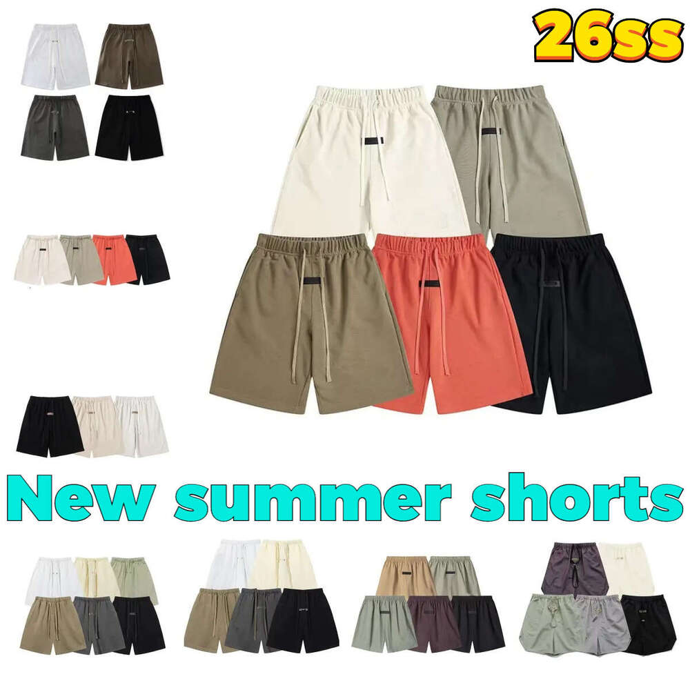 26 Designer essentials shorts womens mens shorts Letter Print High Street Vintage Jogging Pants Womens Fashion Mens Casual Breathable Essentials Shorts