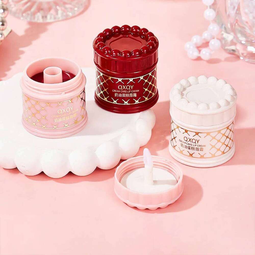 QXQY Strawberry Cake Mud Mist Matte Velvet Cream Lip gloss Lipstick Makeup gifts H260302