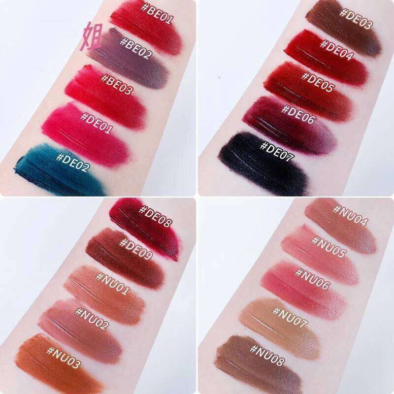 Kaleidos Lipstick Cream Matte Velvet Nude Colours Mud Waterproof Gloss Long Lasting Lip Stain H260302