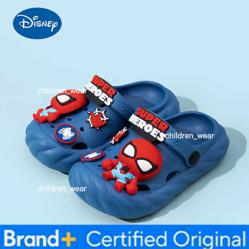 Disney 2026 ChildrenS Hole Sandals Boys Summer Home Slipper Cartoon Spider-Man Slipper ChildrenS Gifts Beach Shoes Size 18-29 H260303