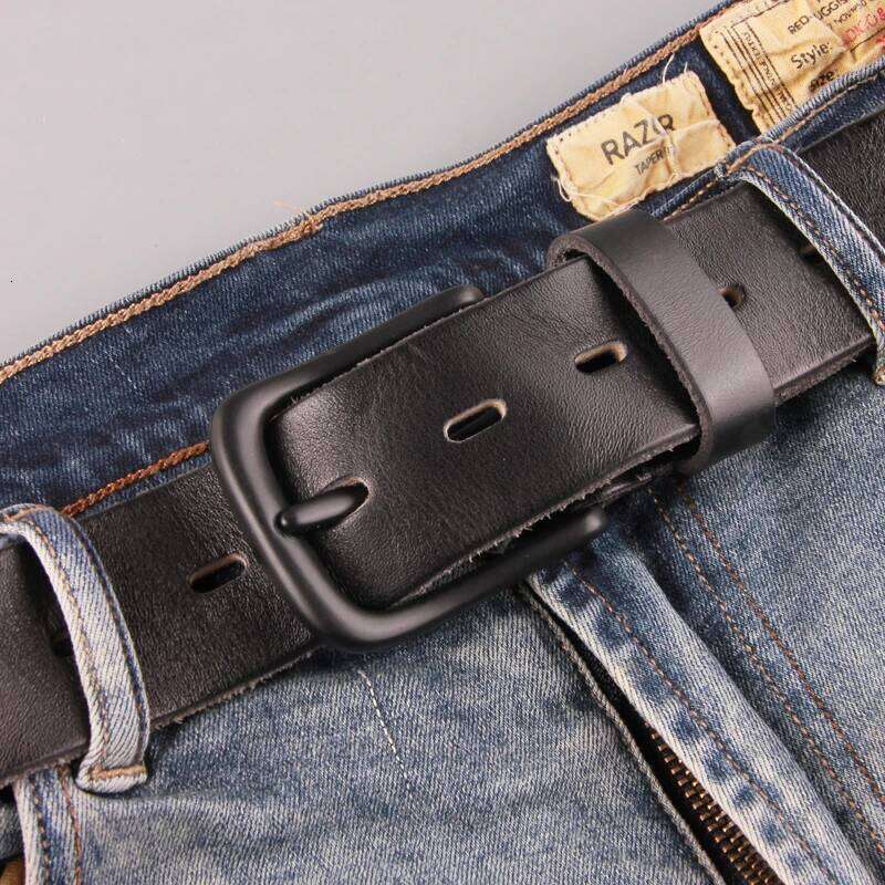 Handmade Retro Leather Simple Luxury Pin Buckle Jeans Men's First Layer Cowhide Casual Belt Authentic S260228
