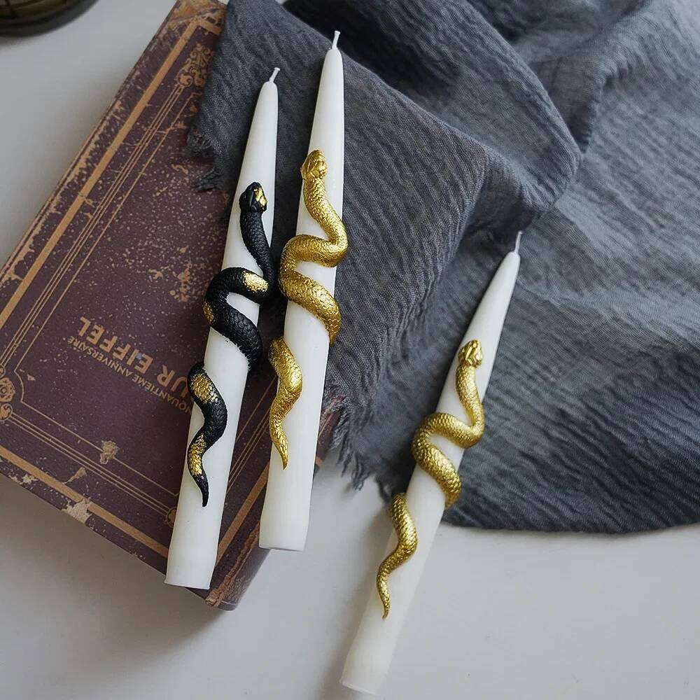 Ins Style Snake Spiral Long Rod Scented Soy Wax Candles for Aromatherapy Wedding Birthday Candle Home Party Decoration W260303