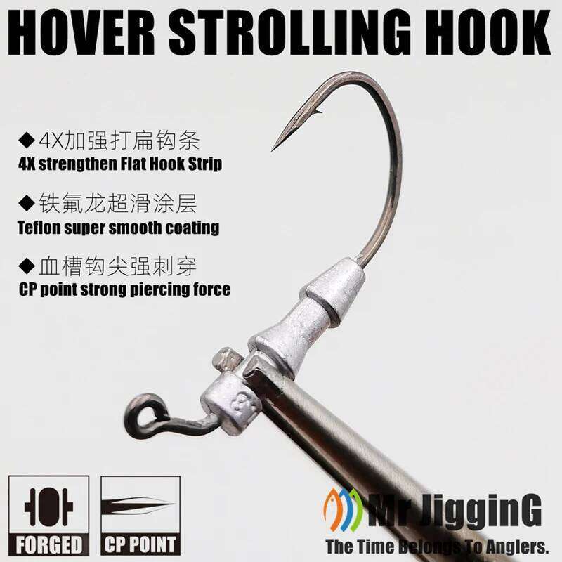 Mr JigginG 20pcs Super Slide Hover Strolling Hooks 0.6g 1g 1.3g Jig Head Jigging hook Bass Trout Softbaits Fishing Accessories Z260228