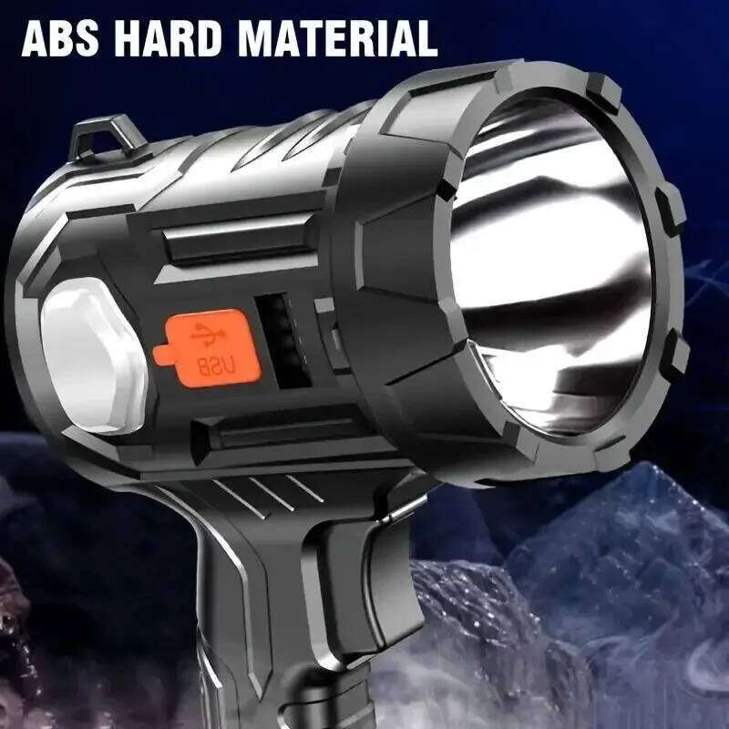 Bright Rechargeable LED Spotlight Built in Battery Perfect For Outdoor Camping Floodlight USB Flashlight With 3-Color Filter S260302