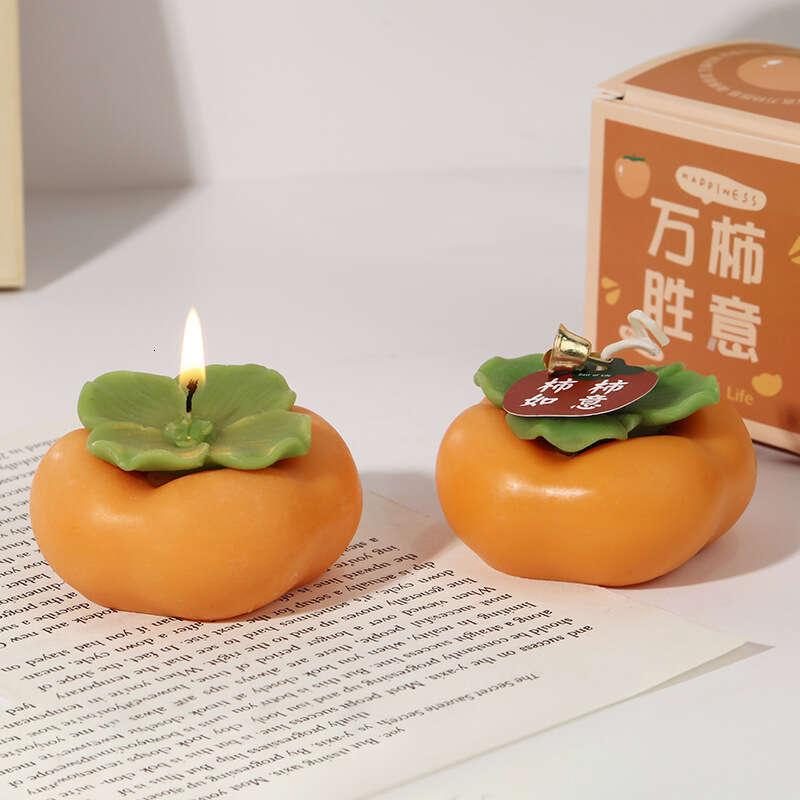 Aromatherapy Wholesale Home Creative Wedding Favor Fruit-Shaped Candle Ornament Ruyi Persimmon W260303