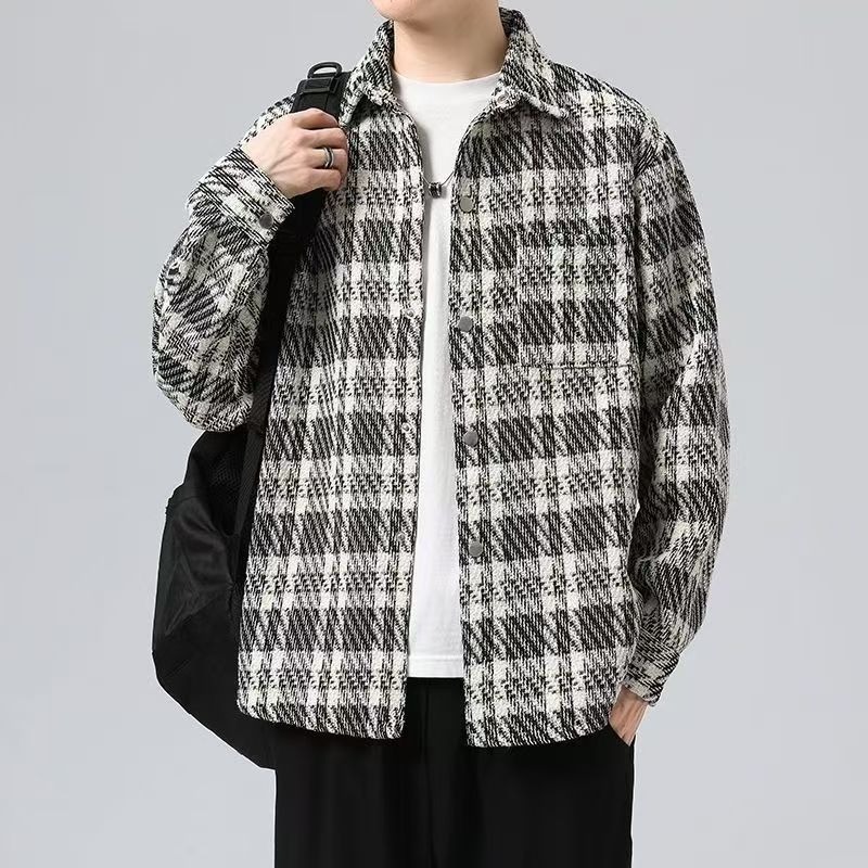 Retro Chnelstyle Knitted Designer Jacket Plid Shirt For Men Highend Stylish Trendy Csul Shirt Jcket Bsebll Jcket