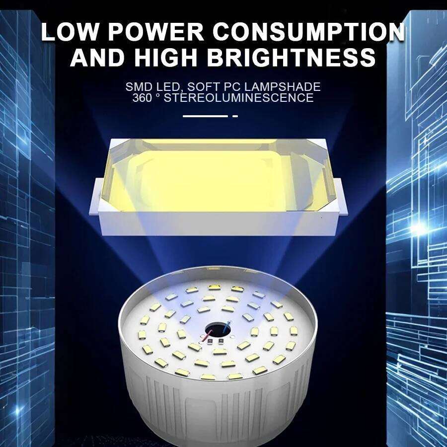 100W High Power Portable Camping Light Solar Rechargeable LED Working light with remote control emergency Tent lights S260302