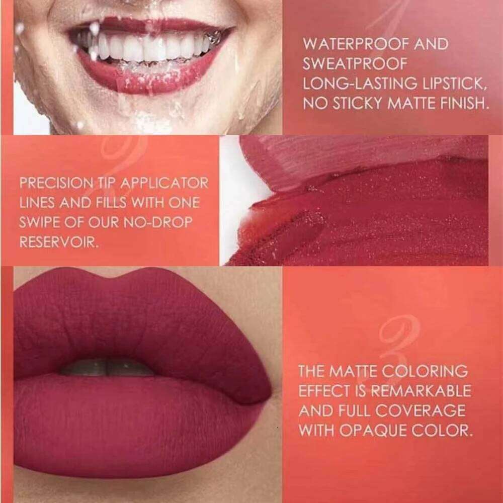 Professional Grade 12 Double Ended Lip Liner Lipstick Set Matte High Color Rendering Does Not Fade Waterproof Sweat Proof H260302