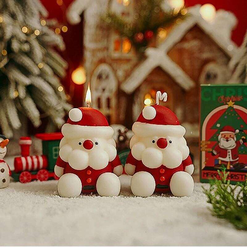 Santa Claus Scented Home Decorative Guest Gift Set Souvenir Snowman Candles for Christmas Holidays W260303